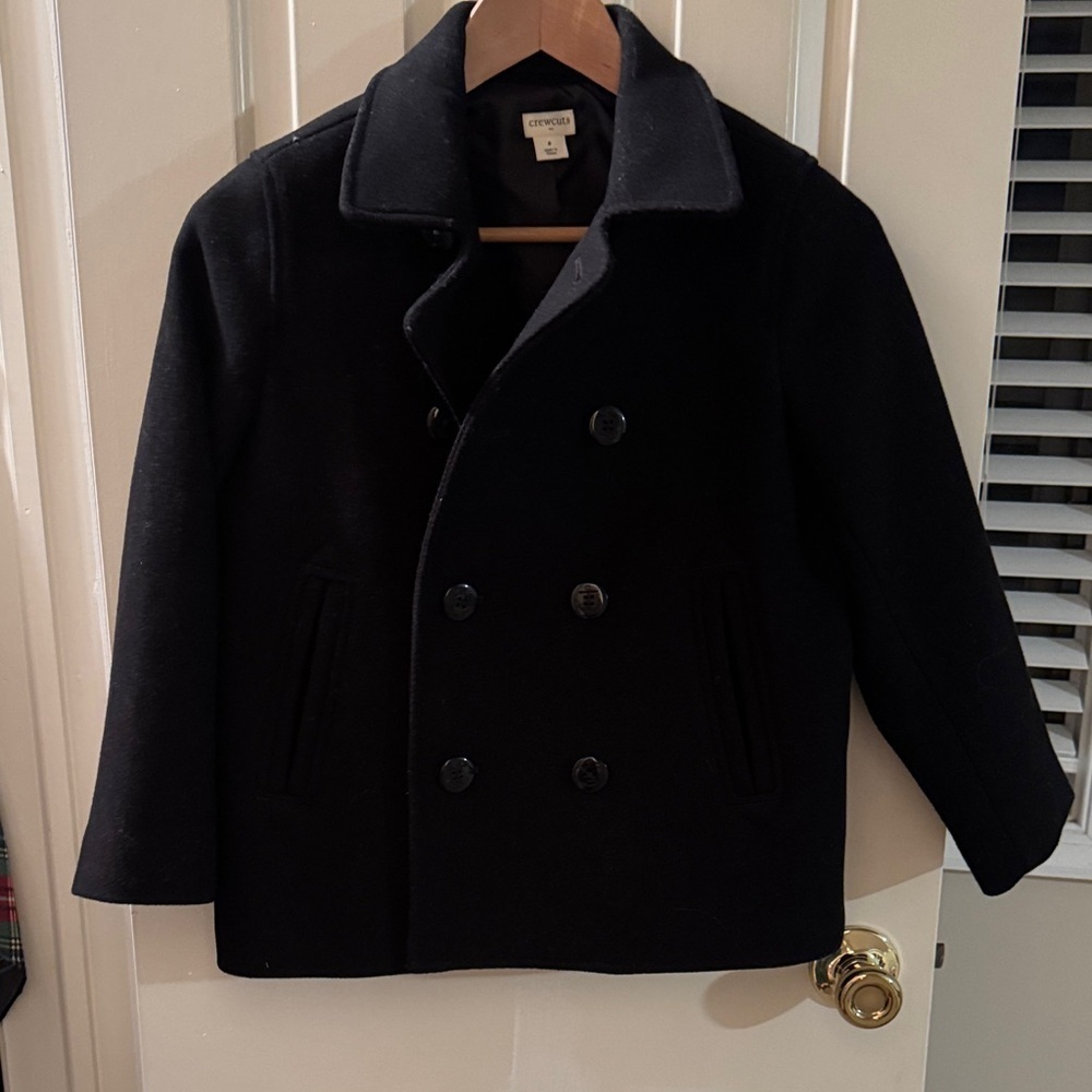 J. Crew Kids Classic Black Pea Coat